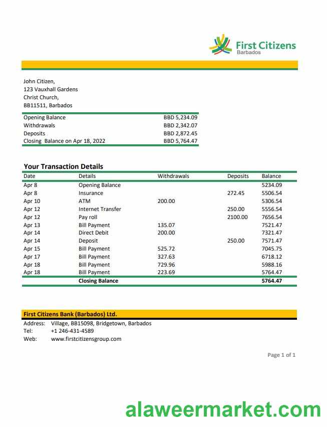 Barbados first citizens bank statement xls